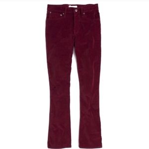 Madewell Cali Demi-Boot Jeans: Corduroy Edition
